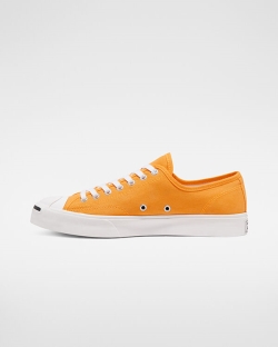 Converse Jack Purcell Twill Férfi Rövidszárú Fehér/Narancssárga | ZWAKLMN-HU